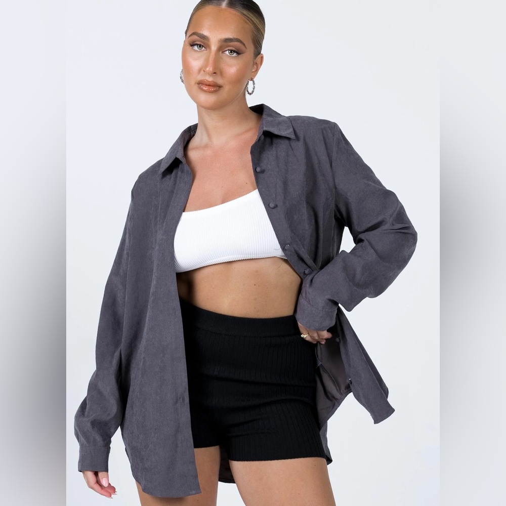 Princess Polly Shelly Shirt Black